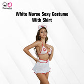 Kaamastra White Nurse Sexy Costume with Skirt
